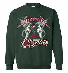 Metallica Arizona Coyotes Logo Crewneck Sweatshirt - zezetee Metallica Arizona Coyotes Logo Crewneck Sweatshirt - zezetee