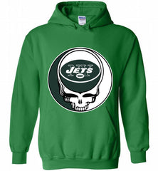 New York Jets Grateful Dead Logo Band Hoodie - zezetee New York Jets Grateful Dead Logo Band Hoodie - zezetee