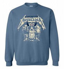 Metallica We Don't Give A Shit Winnipeg Jets Crewneck Sweatshirt - zezetee Metallica We Don't Give A Shit Winnipeg Jets Crewneck Sweatshirt - zezetee