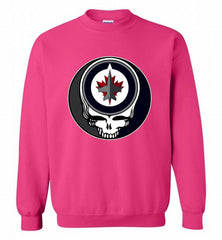 NHL TEAM WINNIPEG JETS X GRATEFUL DEAD LOGO BAND Crewneck Sweatshirt - zezetee NHL TEAM WINNIPEG JETS X GRATEFUL DEAD LOGO BAND Crewneck Sweatshirt - zezetee