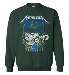 Metallica Skull Snake Dallas Mavericks Crewneck Sweatshirt - zezetee Metallica Skull Snake Dallas Mavericks Crewneck Sweatshirt - zezetee