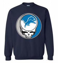 Detroit Lions Grateful Dead Logo Band Crewneck Sweatshirt - zezetee Detroit Lions Grateful Dead Logo Band Crewneck Sweatshirt - zezetee