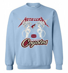 Metallica Arizona Coyotes Logo Crewneck Sweatshirt - zezetee Metallica Arizona Coyotes Logo Crewneck Sweatshirt - zezetee