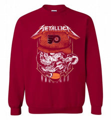 Metallica Skull Snake Philadelphia Flyers Crewneck Sweatshirt - zezetee Metallica Skull Snake Philadelphia Flyers Crewneck Sweatshirt - zezetee
