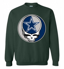 Dallas Cowboys Grateful Dead Logo Band Crewneck Sweatshirt - zezetee Dallas Cowboys Grateful Dead Logo Band Crewneck Sweatshirt - zezetee