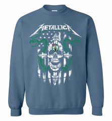 Metallica Boston Celtics Logo Crewneck Sweatshirt - zezetee Metallica Boston Celtics Logo Crewneck Sweatshirt - zezetee