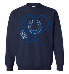 Nurse Heartbeat Indianapolis Colts Crewneck Sweatshirt - zezetee Nurse Heartbeat Indianapolis Colts Crewneck Sweatshirt - zezetee
