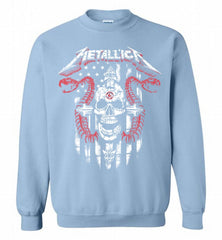Metallica Boston Red Sox Logo Crewneck Sweatshirt - zezetee Metallica Boston Red Sox Logo Crewneck Sweatshirt - zezetee
