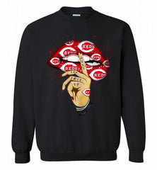 MLB Cincinnati Reds Lip Shut The Fuck Up Crewneck Sweatshirt - zezetee MLB Cincinnati Reds Lip Shut The Fuck Up Crewneck Sweatshirt - zezetee