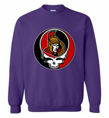NHL TEAM OTTAWA SENATORS X GRATEFUL DEAD LOGO BAND Crewneck Sweatshirt - zezetee NHL TEAM OTTAWA SENATORS X GRATEFUL DEAD LOGO BAND Crewneck Sweatshirt - zezetee