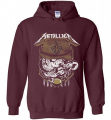 Metallica Skull Snake New Orleans Saints Hoodie - zezetee Metallica Skull Snake New Orleans Saints Hoodie - zezetee