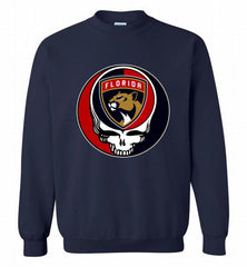 NHL TEAM FLORIDA PANTHERS X GRATEFUL DEAD LOGO BAND Crewneck Sweatshirt - zezetee NHL TEAM FLORIDA PANTHERS X GRATEFUL DEAD LOGO BAND Crewneck Sweatshirt - zezetee