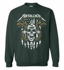 Metallica Snake Skull New Orleans Pelicans Logo Crewneck Sweatshirt - zezetee Metallica Snake Skull New Orleans Pelicans Logo Crewneck Sweatshirt - zezetee