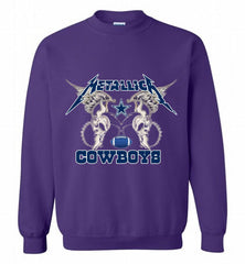 Metallica Dallas Cowboys Crewneck Sweatshirt - zezetee Metallica Dallas Cowboys Crewneck Sweatshirt - zezetee
