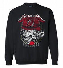 Metallica Skull Snake New Jersey Devils Crewneck Sweatshirt - zezetee Metallica Skull Snake New Jersey Devils Crewneck Sweatshirt - zezetee
