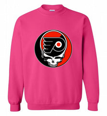 NHL TEAM PHILADELPHIA FLYERS X GRATEFUL DEAD LOGO BAND Crewneck Sweatshirt - zezetee NHL TEAM PHILADELPHIA FLYERS X GRATEFUL DEAD LOGO BAND Crewneck Sweatshirt - zezetee