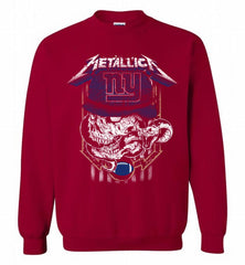 Metallica Skull Snake New York Giants Crewneck Sweatshirt - zezetee Metallica Skull Snake New York Giants Crewneck Sweatshirt - zezetee