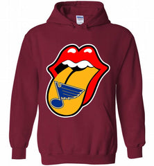 St Louis Blues  x The Rolling Stones Logo Hoodie - zezetee St Louis Blues  x The Rolling Stones Logo Hoodie - zezetee