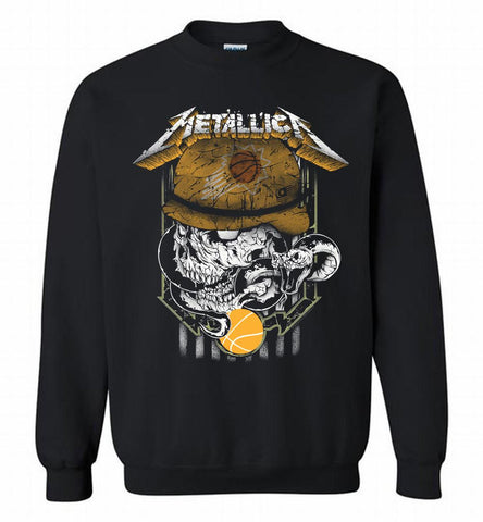 Metallica Skull Snake Phoenix Sun Crewneck Sweatshirt - zezetee Metallica Skull Snake Phoenix Sun Crewneck Sweatshirt - zezetee