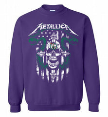 Metallica Boston Celtics Logo Crewneck Sweatshirt - zezetee Metallica Boston Celtics Logo Crewneck Sweatshirt - zezetee