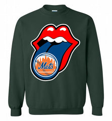 New York Mets  x The Rolling Stones Logo Crewneck Sweatshirt - zezetee New York Mets  x The Rolling Stones Logo Crewneck Sweatshirt - zezetee