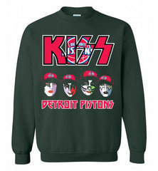 Kiss Detroit Pistons Logo Crewneck Sweatshirt - zezetee Kiss Detroit Pistons Logo Crewneck Sweatshirt - zezetee