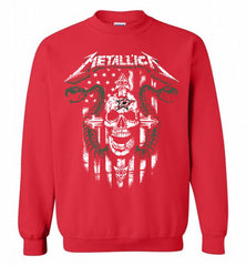 Metallica Snake Skull Dallas Stars Logo Crewneck Sweatshirt - zezetee Metallica Snake Skull Dallas Stars Logo Crewneck Sweatshirt - zezetee