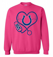 Nurse Heartbeat Indianapolis Colts Crewneck Sweatshirt - zezetee Nurse Heartbeat Indianapolis Colts Crewneck Sweatshirt - zezetee