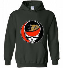 NHL TEAM ANAHEIM DUCKS X GRATEFUL DEAD LOGO BAND Hoodie - zezetee NHL TEAM ANAHEIM DUCKS X GRATEFUL DEAD LOGO BAND Hoodie - zezetee