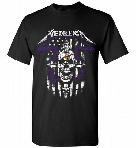 Metallica Snake Skull Minnesota Vikings Logo Shirt - zezetee Metallica Snake Skull Minnesota Vikings Logo Shirt - zezetee