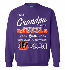 I'M A Grandpa And A Cincinnati Bengals Pretty Much Perfect Crewneck Sweatshirt - zezetee I'M A Grandpa And A Cincinnati Bengals Pretty Much Perfect Crewneck Sweatshirt - zezetee