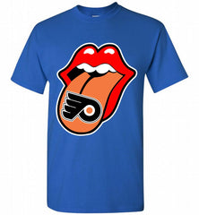 Philadelphia Flyers  x The Rolling Stones Logo Shirt - zezetee Philadelphia Flyers  x The Rolling Stones Logo Shirt - zezetee