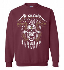 Metallica Snake Skull New Orleans Saints Logo Crewneck Sweatshirt - zezetee Metallica Snake Skull New Orleans Saints Logo Crewneck Sweatshirt - zezetee