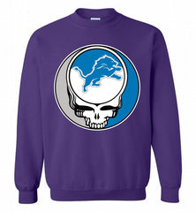 Detroit Lions Grateful Dead Logo Band Crewneck Sweatshirt - zezetee Detroit Lions Grateful Dead Logo Band Crewneck Sweatshirt - zezetee