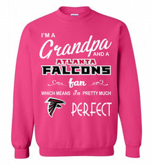 I'M A Grandpa And A Atlanta Falcons Pretty Much Perfect Crewneck Sweatshirt - zezetee I'M A Grandpa And A Atlanta Falcons Pretty Much Perfect Crewneck Sweatshirt - zezetee