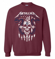 Metallica Detroit Tigers Logo Crewneck Sweatshirt - zezetee Metallica Detroit Tigers Logo Crewneck Sweatshirt - zezetee