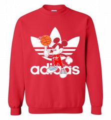 ADIDAS BASKETBALL MICKEY MOUSE DISNEY SPORTS Crewneck Sweatshirt - zezetee ADIDAS BASKETBALL MICKEY MOUSE DISNEY SPORTS Crewneck Sweatshirt - zezetee