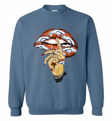 NFL Broncos Lip Shut The Fuck Up Crewneck Sweatshirt - zezetee NFL Broncos Lip Shut The Fuck Up Crewneck Sweatshirt - zezetee