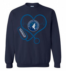 Nurse Heartbeat Love MinnesotaTimberwolves Crewneck Sweatshirt - zezetee Nurse Heartbeat Love MinnesotaTimberwolves Crewneck Sweatshirt - zezetee