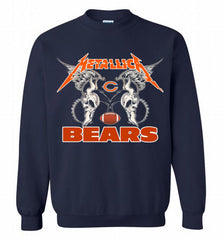 Metallica Chicago Bears Logo Crewneck Sweatshirt - zezetee Metallica Chicago Bears Logo Crewneck Sweatshirt - zezetee