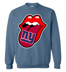 New York Giants  x The Rolling Stones Logo Crewneck Sweatshirt - zezetee New York Giants  x The Rolling Stones Logo Crewneck Sweatshirt - zezetee