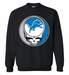 Detroit Lions Grateful Dead Logo Band Crewneck Sweatshirt - zezetee Detroit Lions Grateful Dead Logo Band Crewneck Sweatshirt - zezetee