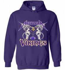 Metallica Minnesota Vikings Logo Hoodie - zezetee Metallica Minnesota Vikings Logo Hoodie - zezetee