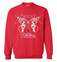 Metallica Philadelphia Phillies Logo Crewneck Sweatshirt - zezetee Metallica Philadelphia Phillies Logo Crewneck Sweatshirt - zezetee