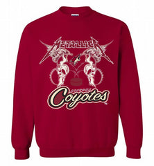 Metallica Arizona Coyotes Logo Crewneck Sweatshirt - zezetee Metallica Arizona Coyotes Logo Crewneck Sweatshirt - zezetee
