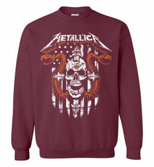 Metallica New York Mets Logo Crewneck Sweatshirt - zezetee Metallica New York Mets Logo Crewneck Sweatshirt - zezetee