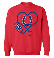Nurse Heartbeat Indianapolis Colts Crewneck Sweatshirt - zezetee Nurse Heartbeat Indianapolis Colts Crewneck Sweatshirt - zezetee