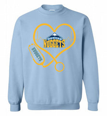 Nurse Heartbeat Love Denver Nuggets Crewneck Sweatshirt - zezetee Nurse Heartbeat Love Denver Nuggets Crewneck Sweatshirt - zezetee