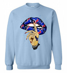 NFL Texans Lip Shut The Fuck Up Crewneck Sweatshirt - zezetee NFL Texans Lip Shut The Fuck Up Crewneck Sweatshirt - zezetee