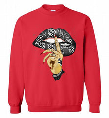 MLB Chicago White Sox Lip Shut The Fuck Up Crewneck Sweatshirt - zezetee MLB Chicago White Sox Lip Shut The Fuck Up Crewneck Sweatshirt - zezetee